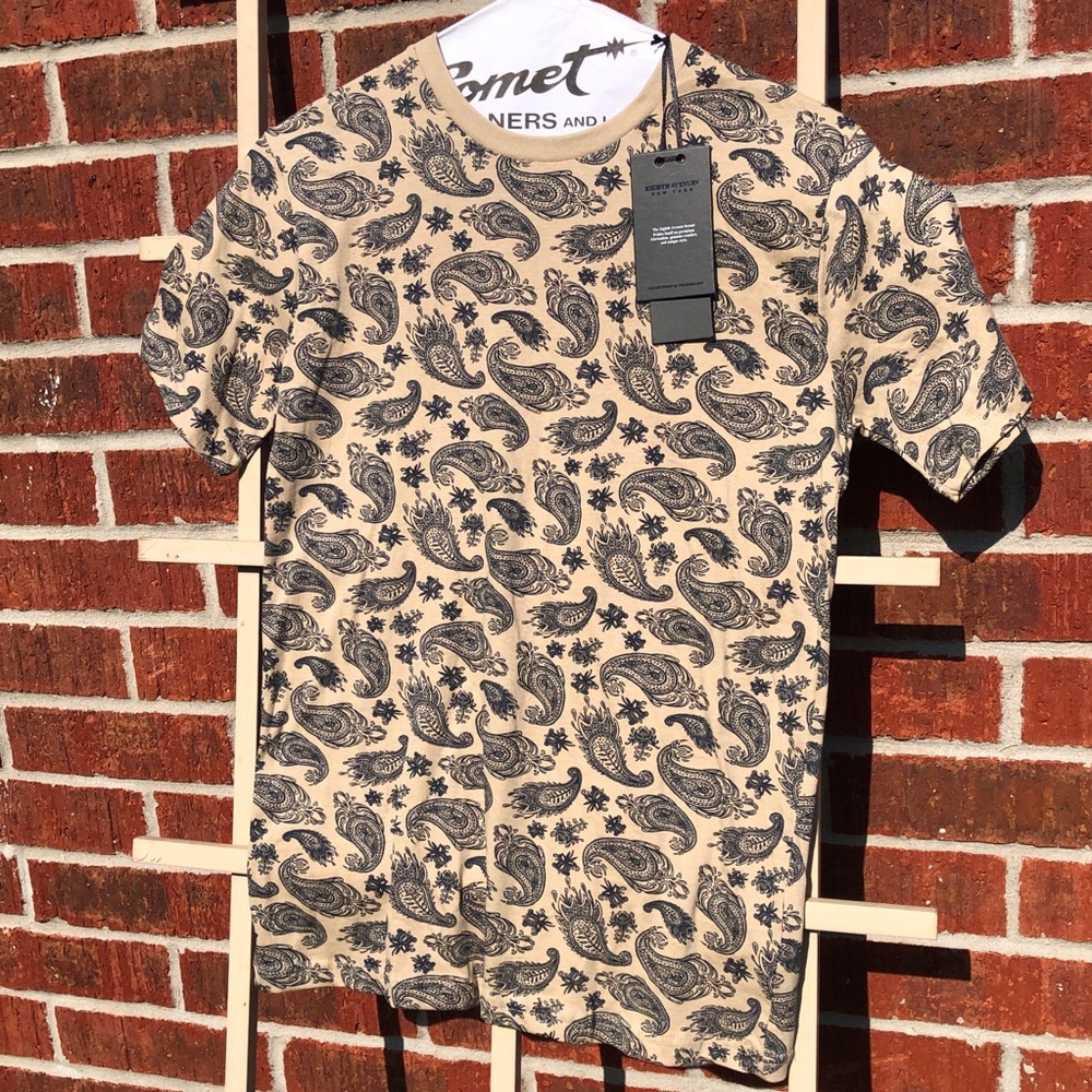 Eighth Avenue Paisley print t-shirt Cotton Small NWT